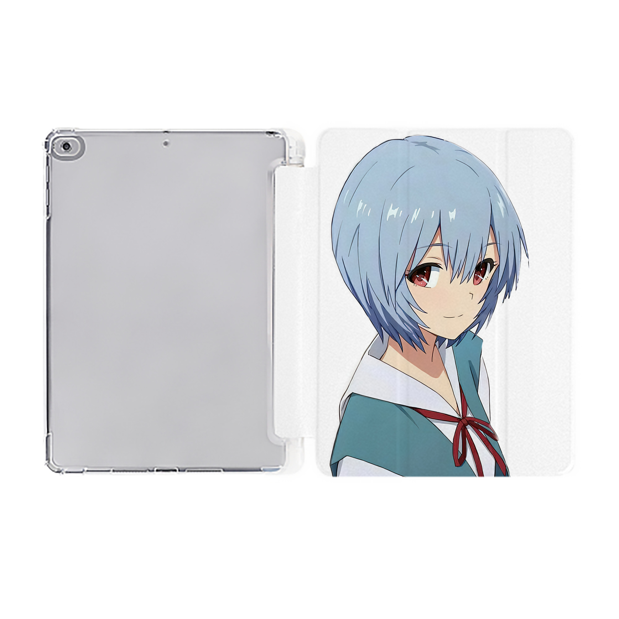 （画像用） EVA 新世紀エヴァンゲリオン IPad ケース ペン収納付き 三つ折りスタンド PUレザー×シリコン 対応機種9.5/10.5/10.9インチ